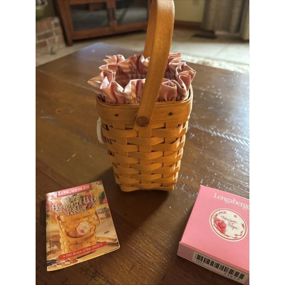 longaberger Horizon Of Hope Basket And Booklet 1998